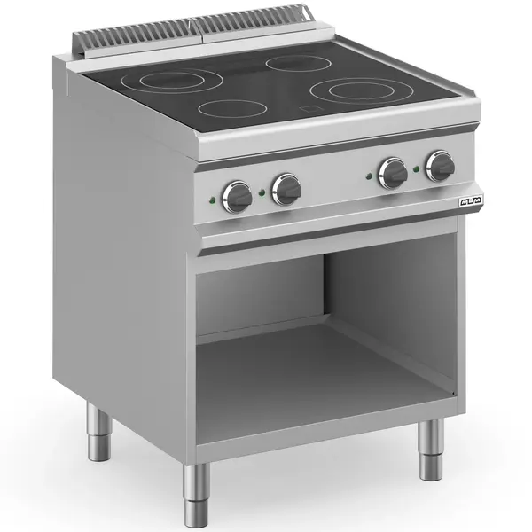 Glaskeramisch Fornuis | MAGISTRA PLUS 700 | Elektrisch | 4 Kookpunten | 8.6kW (400V) | Open Onderkast | 700x714x850(h)mm