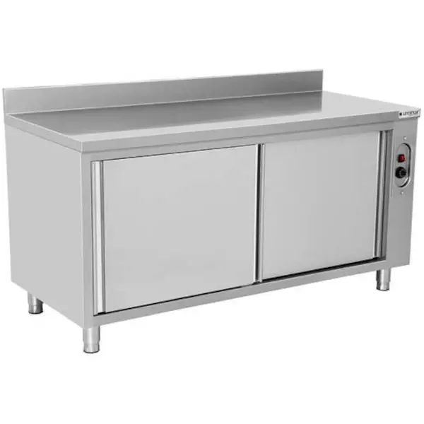 Warmhoudkast | RVS | 30°C/80°C | Geventileerd | Schuifdeuren | 230V | Diepte 700 | Hoogte 850 | Breedte 1000-2000 | Achteropstand