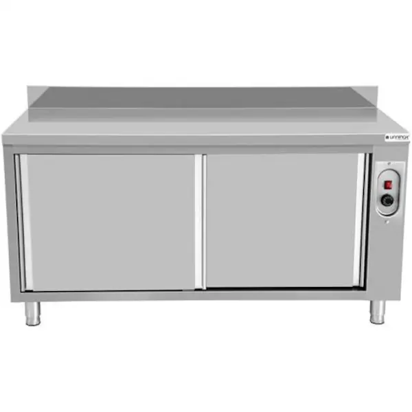 Warmhoudkast | RVS | 30°C/80°C | Geventileerd | Schuifdeuren | 230V | Diepte 700 | Hoogte 850 | Breedte 1000-2000 | Achteropstand