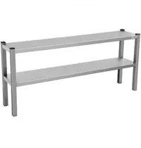 UNNINOX Etagere | RVS | 2 Niveaus | Diepte 300 | Hoogte 650 | Breedte 1000-2000