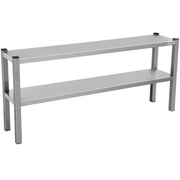 Etagere | RVS | 2 Niveaus | Diepte 300 | Hoogte 650 | Breedte 1000-2000