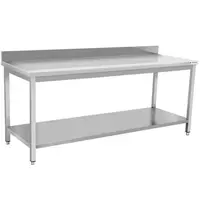 UNNINOX Werktafel | RVS | Zelfmontage | Bodemschap | Diepte 700mm | Hoogte 850/900mm | Breedte 700-2000mm | Achteropstand