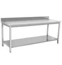 UNNINOX Werktafel | RVS | Zelfmontage | Bodemschap | Diepte 600mm | Hoogte 850/900mm | Breedte 700-2000mm | Achteropstand