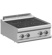 MBM Italy Glaskeramisch Fornuis | MAGISTRA PLUS 700 | Elektrisch | 4 Kookpunten | 8.6kW (400V) | 700x714x250(h)mm