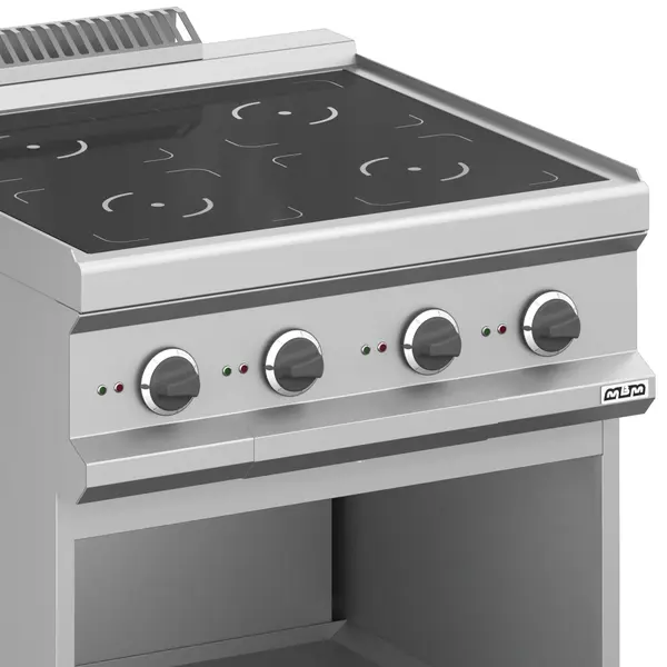 Inductiefornuis | MAGISTRA PLUS 700 | 4 Kookpunten | 14kW (400V) | Open Onderkast | 700x714x850(h)mm