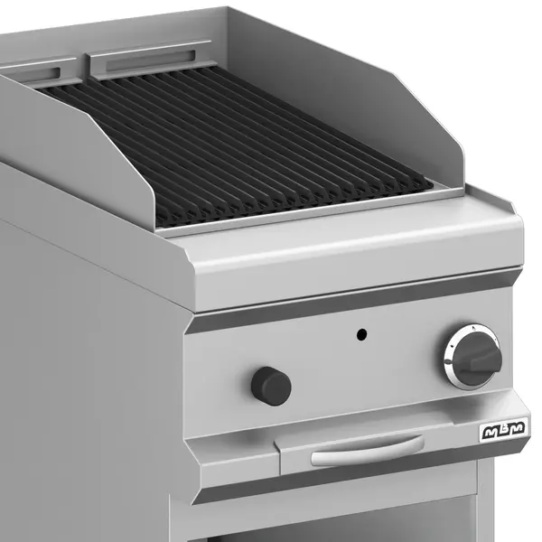 Lavasteengrill | MAGISTRA PLUS 700 | Gas | Oppervlak 352x475 (Gietijzer) | 7.5kW | Piëzo Ontsteking | Open Onderkast | 400x714x850(h)mm
