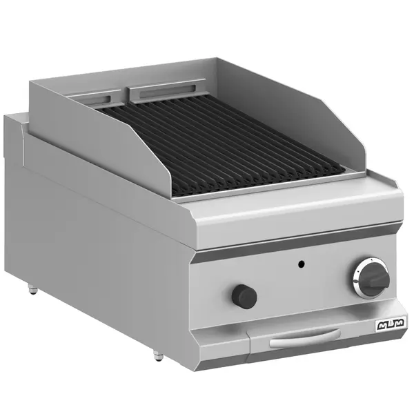 Lavasteengrill | MAGISTRA PLUS 700 | Gas | Oppervlak 352x475 (Gietijzer) | 7.5kW | Piëzo Ontsteking | 400x714x250(h)mm