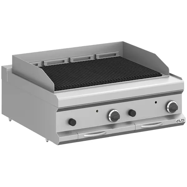 Lavasteengrill | MAGISTRA PLUS 700 | Gas | Oppervlak 704x475 (Gietijzer) | 15kW | Piëzo Ontsteking | 800x714x250(h)mm