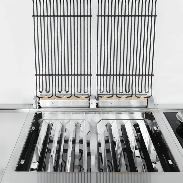 High Power Stoomgrill | MAXIMA 700+ | Elektrisch | Oppervlak 345x400 (RVS) | 3.75kW (230V-3F) | Vulkraan + Aftapkraan | 400x700x275/348(h)mm