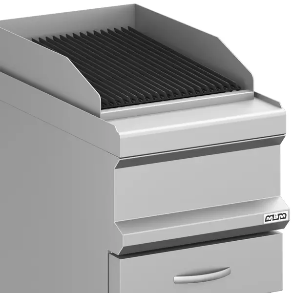 Stoomgrill | MAGISTRA PLUS 700 | Elektrisch | Oppervlak 352x475 (Gietijzer) | 6kW (400V) | Uitneembare Waterlade | 400x714x850(h)mm