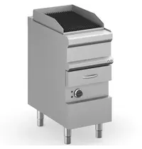 MBM Italy Stoomgrill | MAGISTRA PLUS 700 | Elektrisch | Oppervlak 352x475 (Gietijzer) | 6kW (400V) | Uitneembare Waterlade | 400x714x850(h)mm