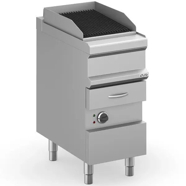 Stoomgrill | MAGISTRA PLUS 700 | Elektrisch | Oppervlak 352x475 (Gietijzer) | 6kW (400V) | Uitneembare Waterlade | 400x714x850(h)mm