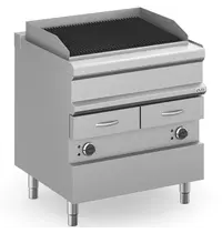 MBM Italy Stoomgrill | MAGISTRA PLUS 700 | Elektrisch | Oppervlak 704x475 (Gietijzer) | 12kW (400V) | 2 Uitneembare Waterladen | 800x714x850(h)mm