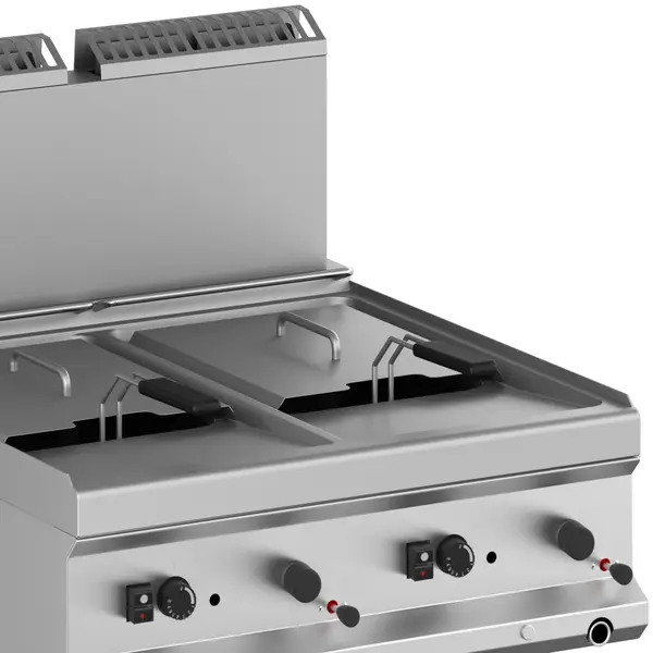 Friteuse | MAGISTRA PLUS 700 | Gas | 9+9L | 90°C/190°C | 15kW | Aftapkranen | Piëzo Ontsteking | 700x714x250/580(h)mm