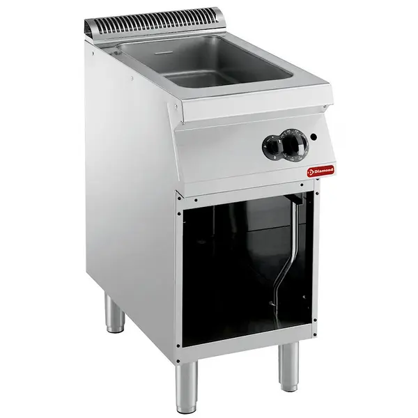 Multifunctionele Varipan | MAXIMA 700+ | Gas | 11L | 100°C/250°C | 7kW | Piëzo Ontsteking | Aftapkraan | Open Onderkast | 400x700x850/907(h)mm