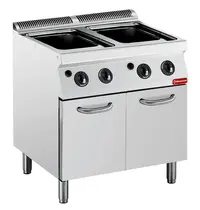 Diamond Pastakoker | MAXIMA 700+ | Gas | 2x 24.5L | 23kW | Piëzo Ontsteking | Vulkranen + Aftapkranen | 800x700x851/908(h)mm