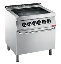Diamond Glaskeramisch Fornuis + Oven | MAXIMA 700+ | Elektrisch | 4 Kookpunten (Ø230) + 2/1 GN Oven | 14.8kW (400V) | 800x700x850/907(h)mm 