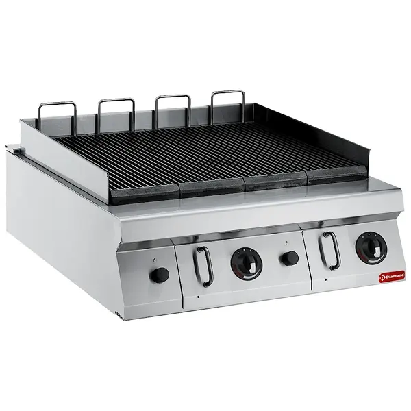 High Power Grill | MAXIMA 700+ | Gas | Oppervlak 742x472 (Gietijzer) | 14kW | Piëzo Ontsteking | 800x700x265/424(h)mm