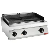 Diamond High Power Stoomgrill | MAXIMA 700+ | Elektrisch | Oppervlak 690x400 (RVS) | 7.5kW (230V-3F) | Vulkraan + Aftapkraan | 800x700x274/348(h)mm