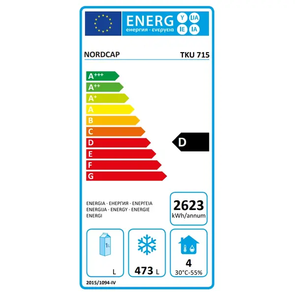 Vrieskast | COOL-LINE | 520L (2/1 GN) | RVS | -18°C/-24°C | Geforceerd | 740x830x2010(h)mm