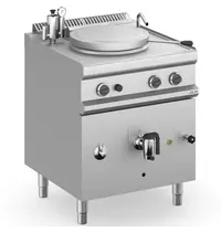 MBM Italy Kookketel | MAGISTRA PLUS 700 | Gas | 50L | Indirecte Verhitting | 12.5kW | Piëzo Ontsteking | Vulkraan (Warm/Koud) + Aftapkraan | 700x714x850(h)mm