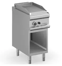 MBM Italy Bak-/Grillplaat | MAGISTRA PLUS 700 | Gas | Gegroefd Oppervlak 350x570 (RVS) | 5.5kW | Piëzo Ontsteking | Open Onderkast | 400x714x850(h)mm