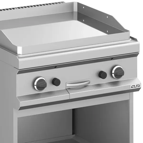 Bak-/Grillplaat | MAGISTRA PLUS 700 | Gas | Glad Oppervlak 650x570 (Verchroomd) | 11kW | Piëzo Ontsteking | Open Onderkast | 700x714x850(h)mm