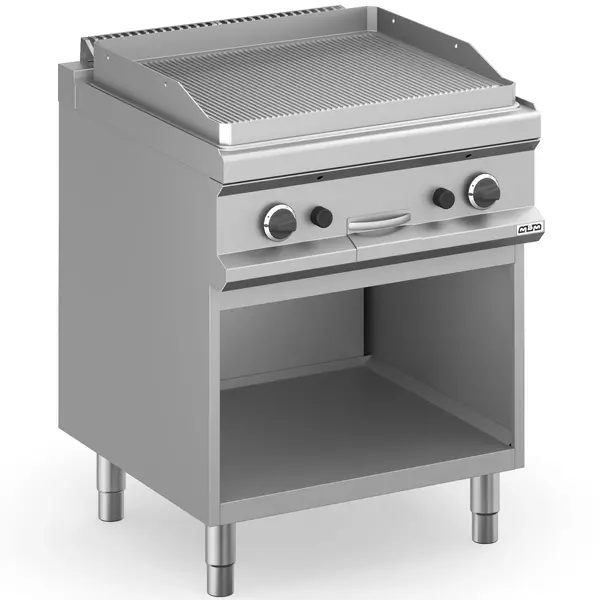 Bak-/Grillplaat | MAGISTRA PLUS 700 | Gas | Gegroefd Oppervlak 650x570 (RVS) | 11kW | Piëzo Ontsteking | Open Onderkast | 700x714x850(h)mm