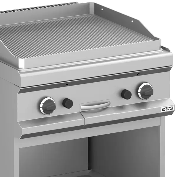 Bak-/Grillplaat | MAGISTRA PLUS 700 | Gas | Gegroefd Oppervlak 650x570 (RVS) | 11kW | Piëzo Ontsteking | Open Onderkast | 700x714x850(h)mm