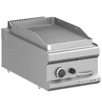 MBM Italy Bak-/Grillplaat | MAGISTRA PLUS 700 | Gas | Gegroefd Oppervlak 350x570 (RVS) | 5.5kW | Piëzo Ontsteking | 400x714x250(h)mm