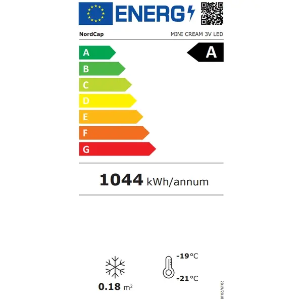 Schepijsvitrine | Energiezuinig | Wit | 3x 5L | -10°C/-22°C | Statisch | Scharnier Achter | 654x790x345(h)mm