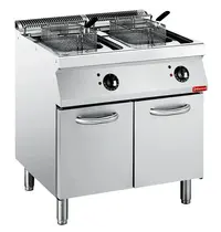 Diamond Friteuse | MAXIMA 700+ | Elektrisch | 15+15L | 105°C/185°C | 20kW (400V) | Aftapkranen | 800x700x850/908(h)mm