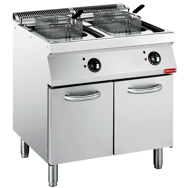 Friteuse | MAXIMA 700+ | Elektrisch | 15+15L | 105°C/185°C | 20kW (400V) | Aftapkranen | 800x700x850/908(h)mm
