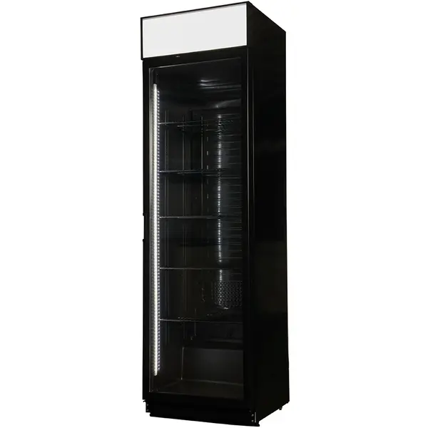 Koelkast | COOL-LINE | 385L | Zwart | +2°C/+14°C | Geforceerd | Wielen | 600x600x2025(h)mm