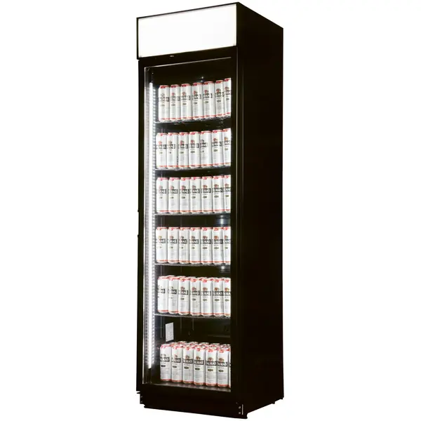 Koelkast | COOL-LINE | 385L | Zwart | +2°C/+14°C | Geforceerd | Wielen | 600x600x2025(h)mm