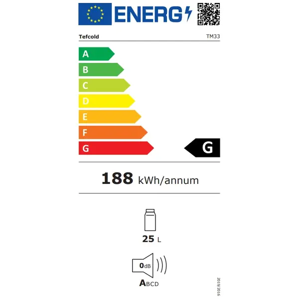 Minibar | 28L | Zwart | 0°C/+10°C | Statisch | 402x439x500(h)mm