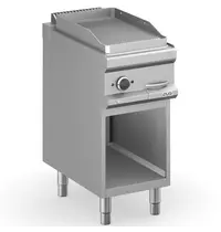MBM Italy Bak-/Grillplaat | MAGISTRA PLUS 700 | Elektrisch | Gegroefd Oppervlak 350x570 (RVS) | 4kW (400V) | Open Onderkast | 400x714x850(h)mm
