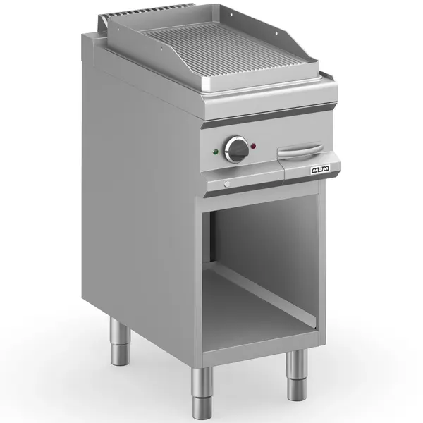 Bak-/Grillplaat | MAGISTRA PLUS 700 | Elektrisch | Gegroefd Oppervlak 350x570 (RVS) | 4kW (400V) | Open Onderkast | 400x714x850(h)mm