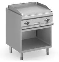 MBM Italy Bak-/Grillplaat | MAGISTRA PLUS 700 | Elektrisch | Glad Oppervlak 650x570 (RVS) | 8kW (400V) | Open Onderkast | 700x714x850(h)mm