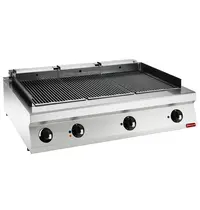 Diamond High Power Stoomgrill | MAXIMA 700+ | Elektrisch | Oppervlak 1030x400 (RVS) | 11.25kW (230V-3F) | Vulkraan + Aftapkraan | 1200x700x274/348(h)mm 