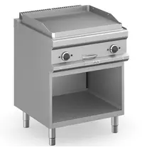MBM Italy Bak-/Grillplaat | MAGISTRA PLUS 700 | Elektrisch | Gegroefd Oppervlak 650x570 (RVS) | 8kW (400V) | Open Onderkast | 700x714x850(h)mm