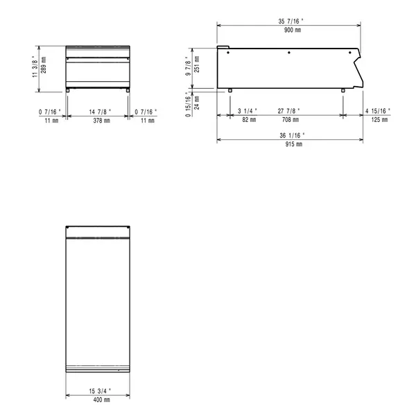 Neutrale Werkunit | MAXIMA 900+ | 400x900x275/289(h)mm