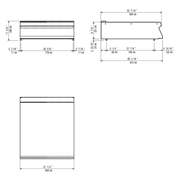 Neutrale Werkunit | MAXIMA 900+ | 800x900x275/289(h)mm