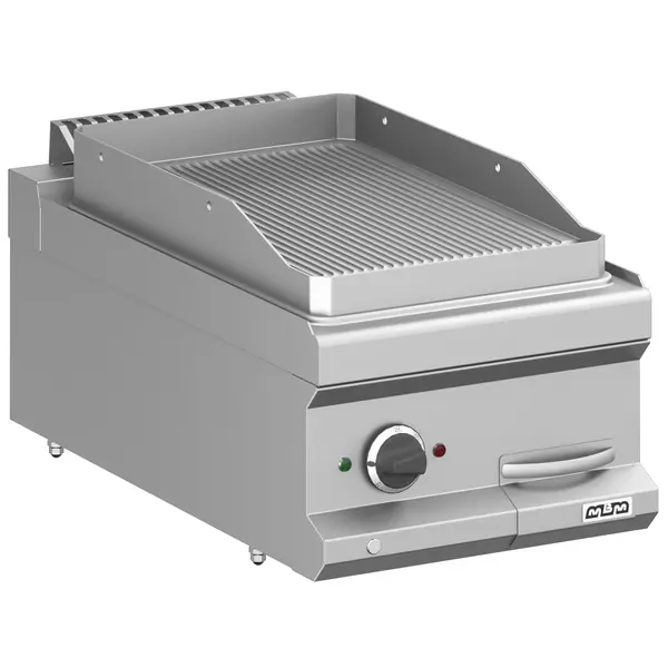 Bak-/Grillplaat | MAGISTRA PLUS 700 | Elektrisch | Gegroefd Oppervlak 350x570 (RVS) | 4kW (400V) | 400x714x250(h)mm
