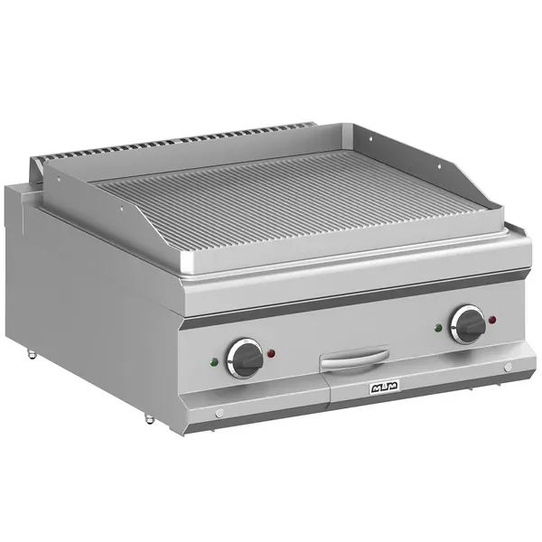 Bak-/Grillplaat | MAGISTRA PLUS 700 | Elektrisch | Gegroefd Oppervlak 650x570 (RVS) | 8kW (400V) | 700x714x250(h)mm