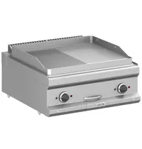 MBM Italy Bak-/Grillplaat | MAGISTRA PLUS 700 | Elektrisch | Glad/Gegroefd Oppervlak 650x570 (RVS) | 8kW (400V) | 700x714x250(h)mm