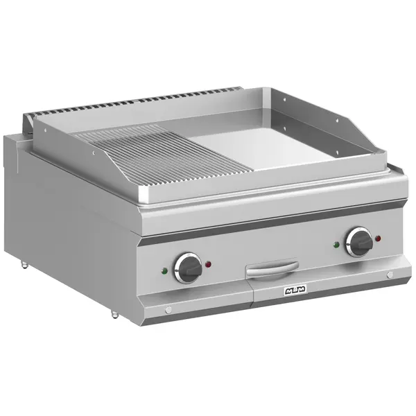 Bak-/Grillplaat | MAGISTRA PLUS 700 | Elektrisch | Glad/Gegroefd Oppervlak 650x570 (Verchroomd) | 8kW (400V) | 700x714x250(h)mm