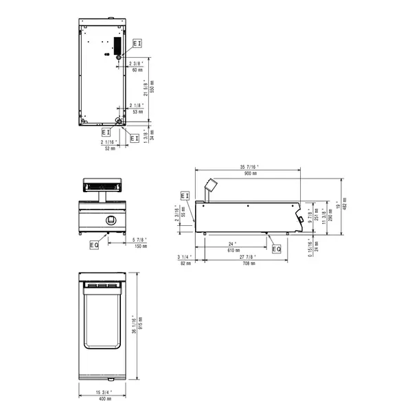 Friet-Warmhouder | MAXIMA 900+ | 1/1 GN | 1kW (230V) | 400x900x290/482(h)mm