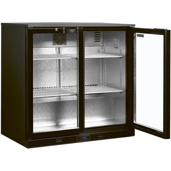 Koelkast | Energiezuinig | 190L | Zwart | +2°C/+10°C | Statisch + Ventilator | Draaideuren | 900x520x870(h)mm