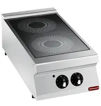 Diamond Glaskeramisch Fornuis | MAXIMA 900+ | 2 Kookpunten (Ø300) | 6.8kW (400V) | 400x900x275/290(h)mm